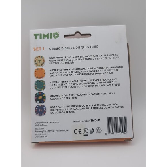 TIMIO Disc Set # 1: 5 Audio Discs for the TIMIO Player   Learn Colours, Wild Ani - Picture 2 of 2